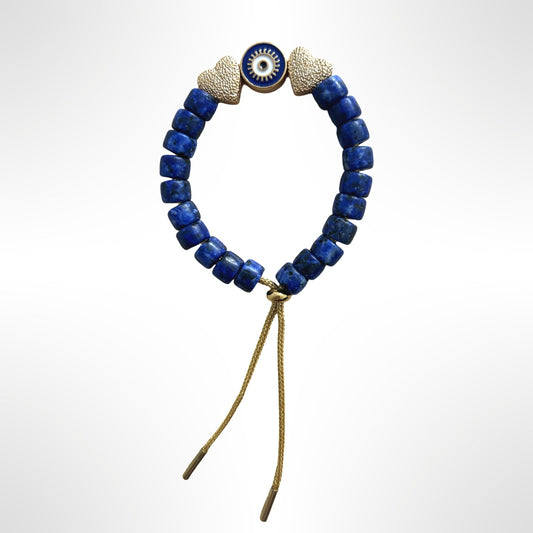 Lapis Eye and Heart Bracelet