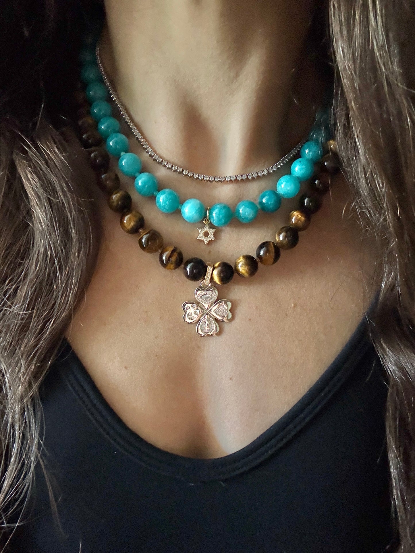 Apatite 8mm Bead Necklace