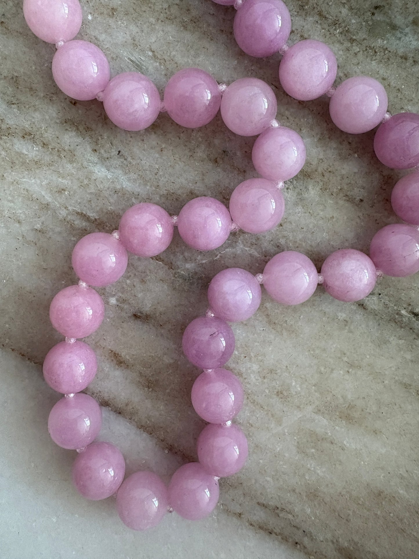 Rose Quartz 8mm Beaded Necklace