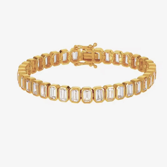 Emerald Cut Tennis Bracelet