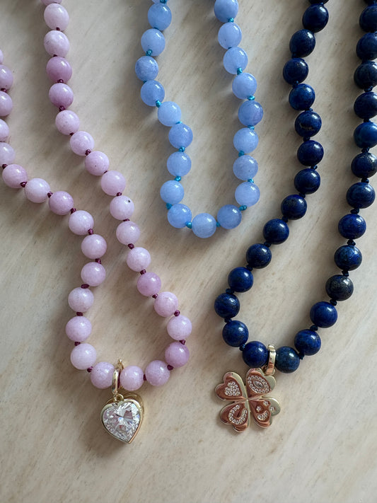 Kunzite Bead Necklace