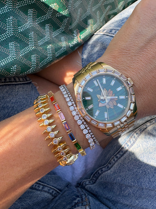 Rainbow Baguette Bracelet