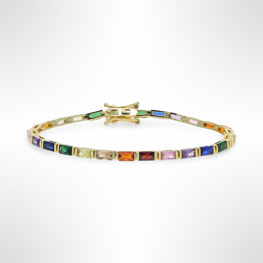 Rainbow Baguette Bracelet