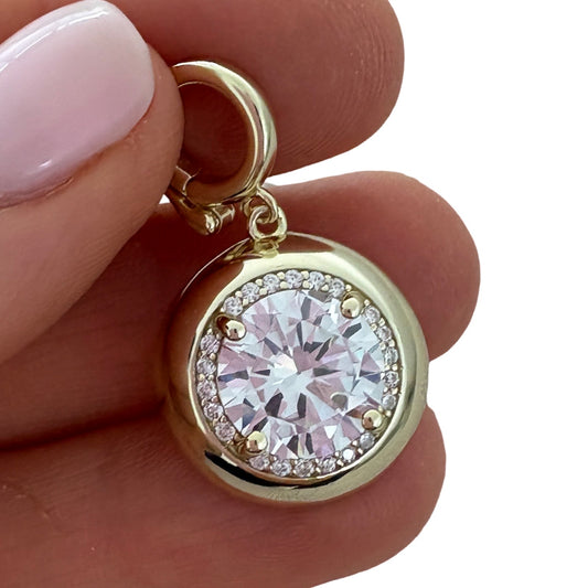 CZ Circle Clip Charm