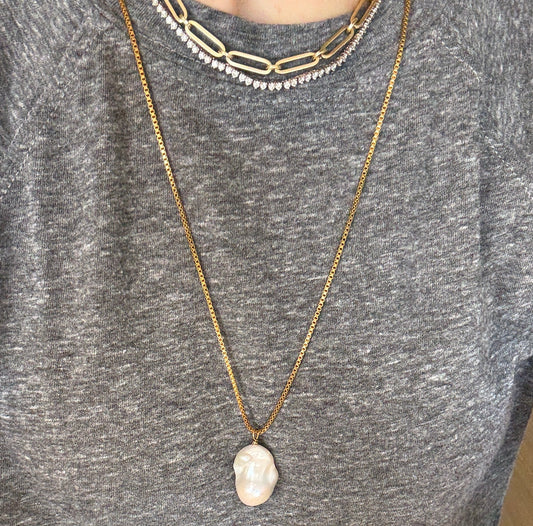 Baroque Pearl Pendant Necklace