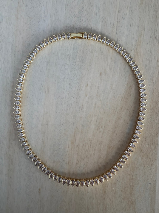 Teardrop Tennis Necklace