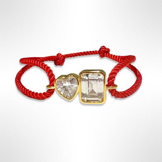 Multi Shape Red String Bracelet