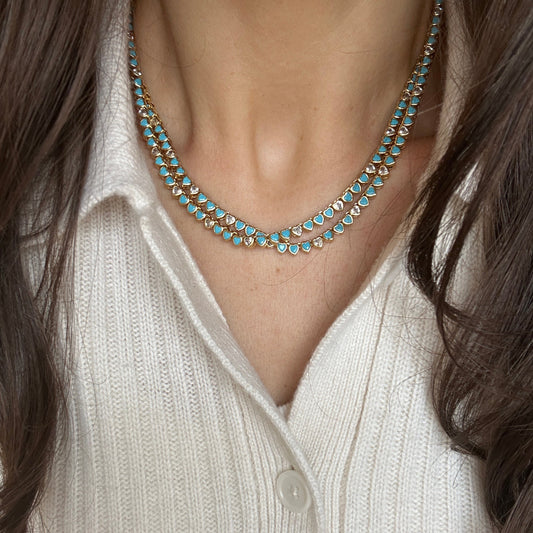 Turquoise Mini Heart Necklace