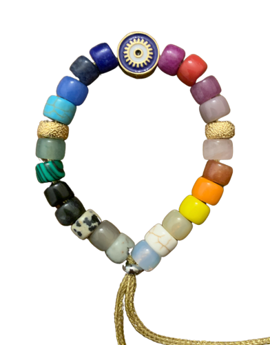Rainbow Protection Bracelet with Round Eye