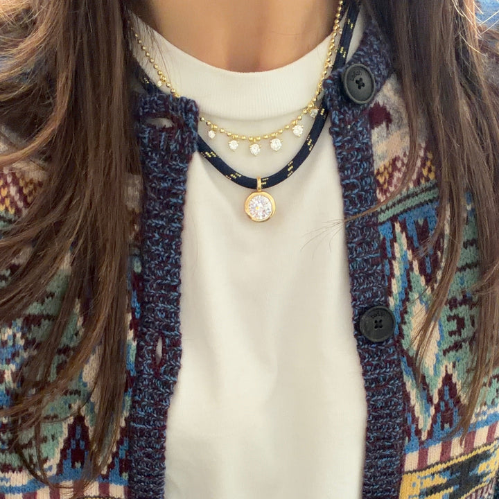 Paracord Bezel Necklace