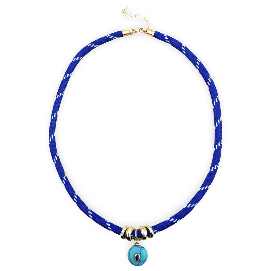 Cord Necklace with Turquoise