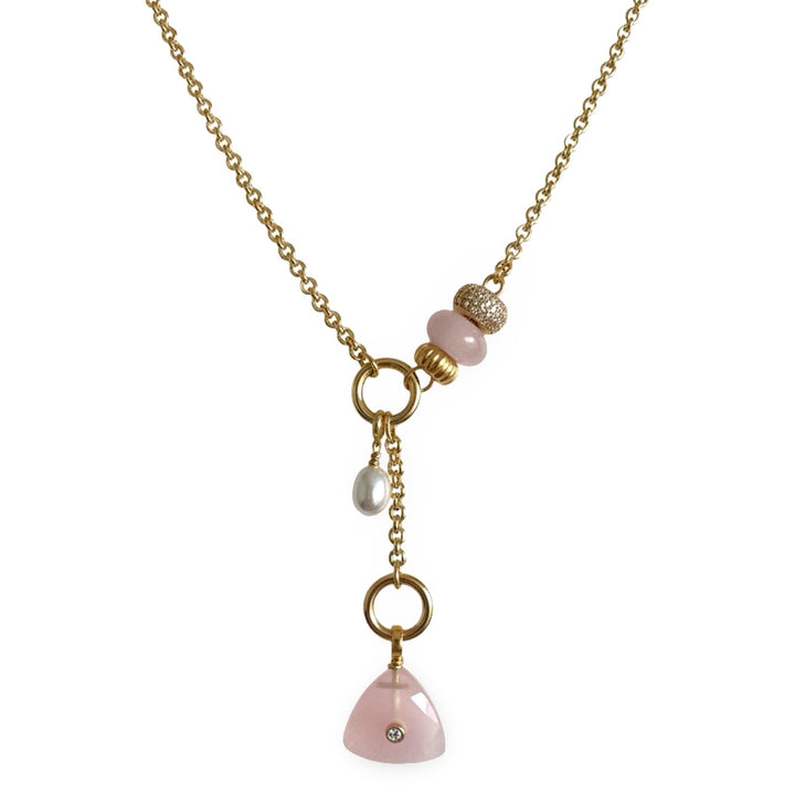 Limited Edition Lariat - Rose Quartz