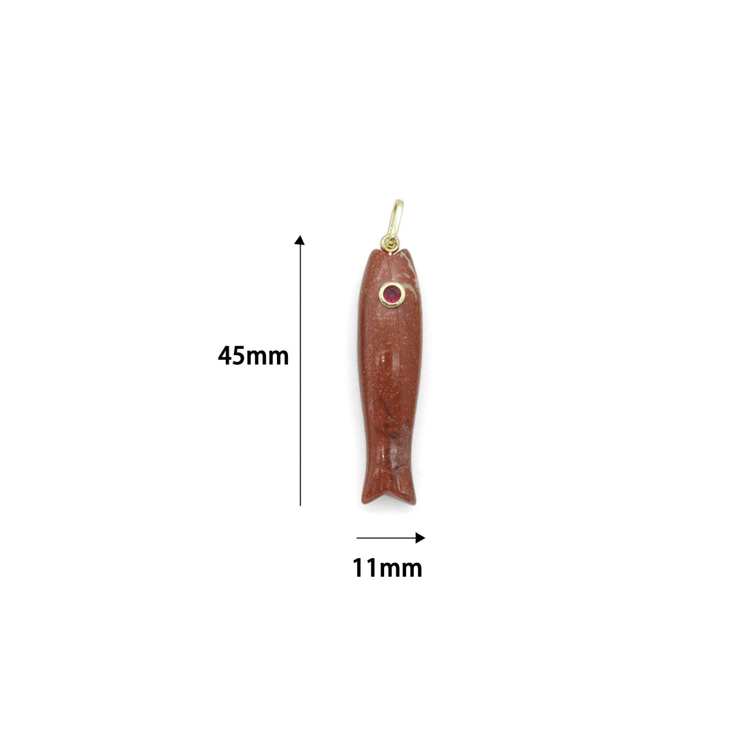 Natural Stone Fish Pendant