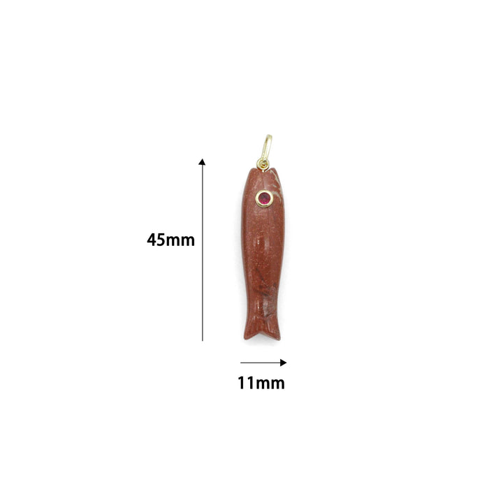 Natural Stone Fish Pendant