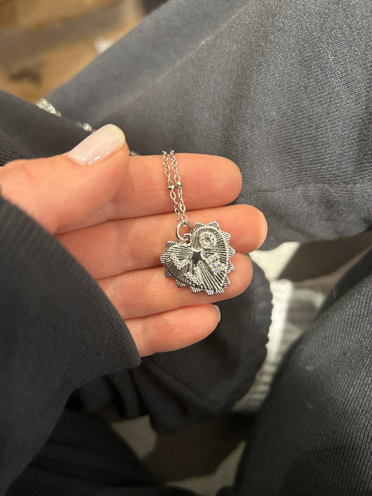 LOVE Fluted Heart Necklace