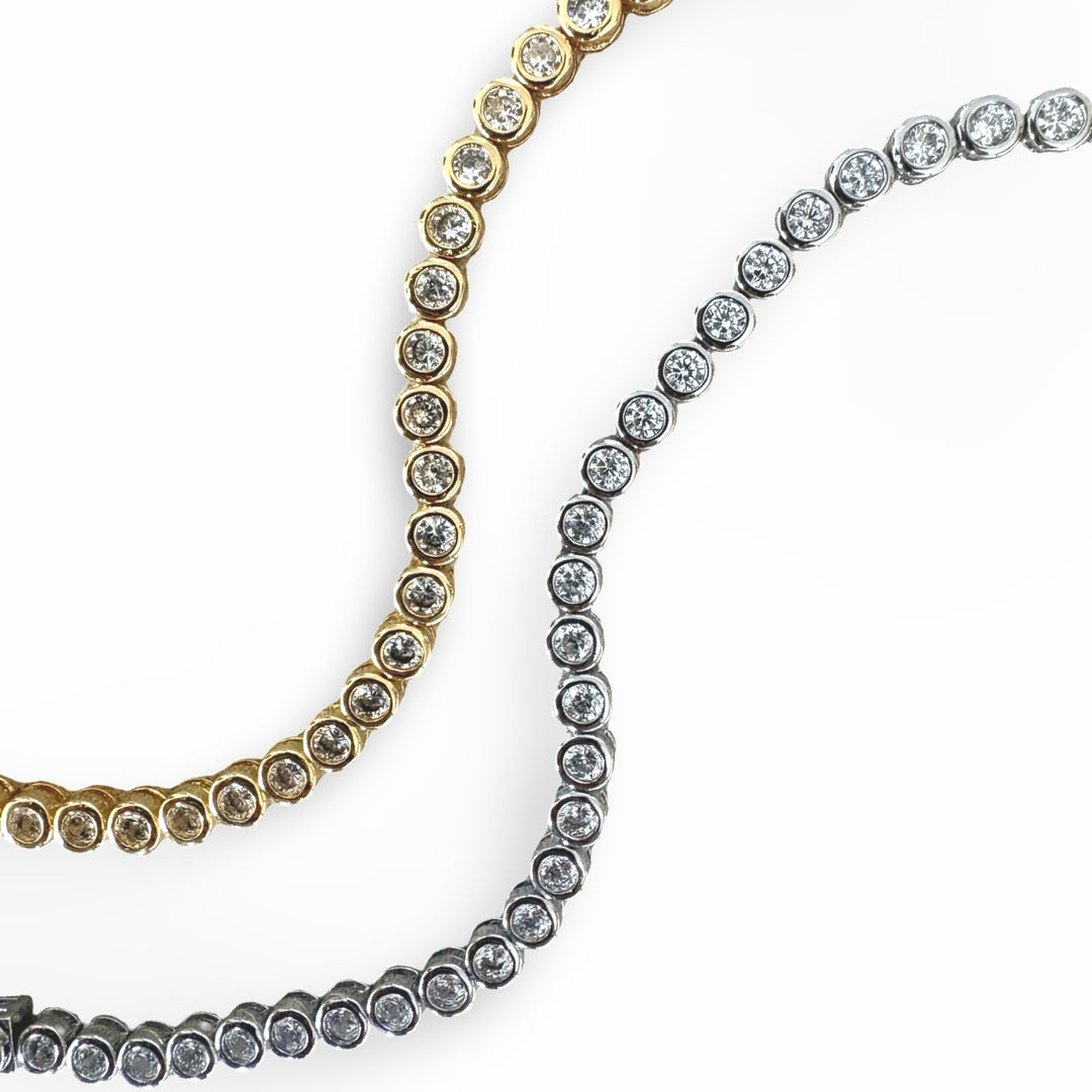 Round Bezel Tennis Bracelet