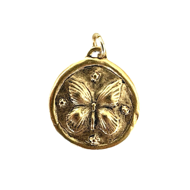 Antique Gold Butterfly Charm