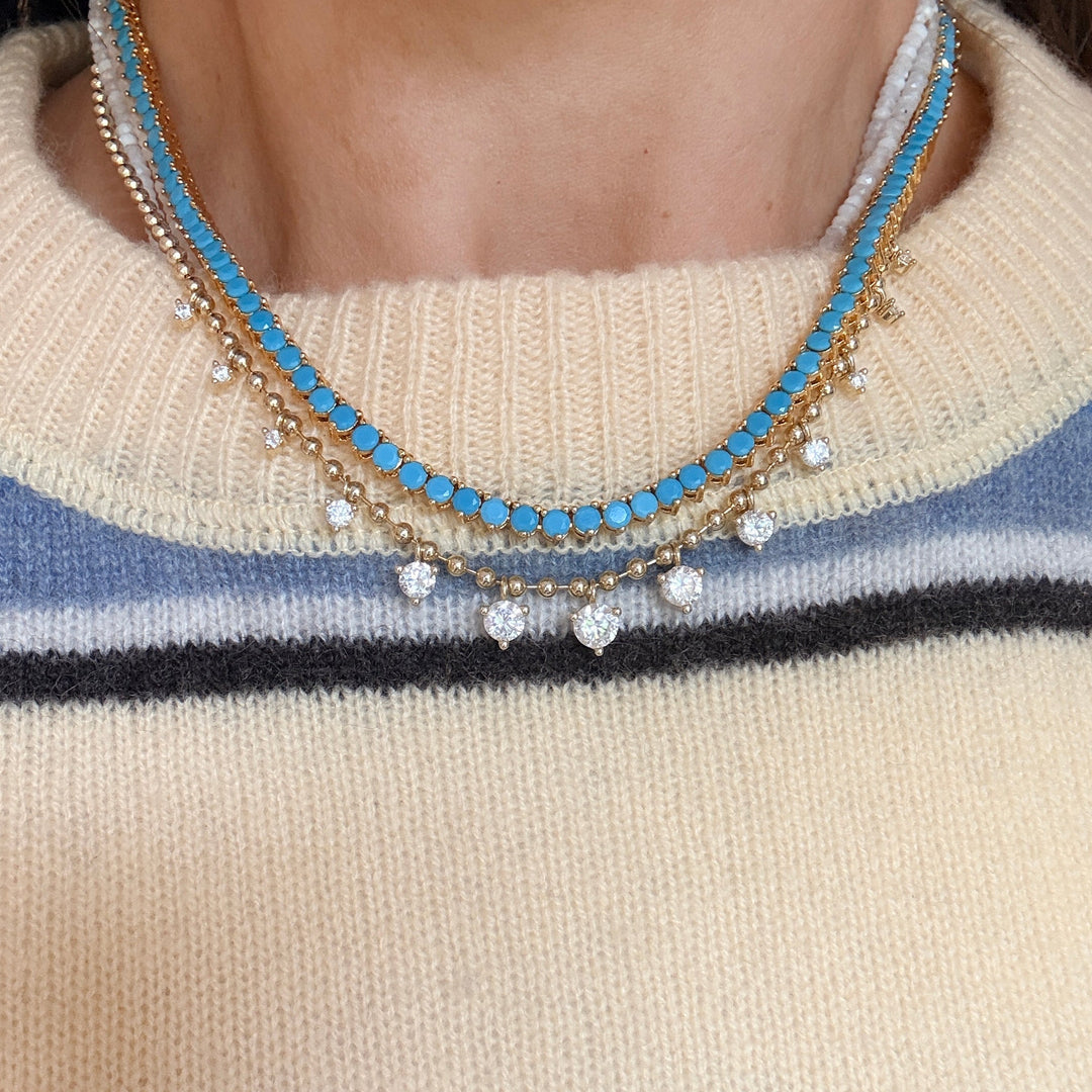 Turquoise Tennis Necklace