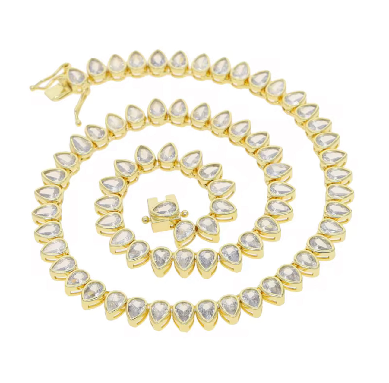 Teardrop Tennis Necklace