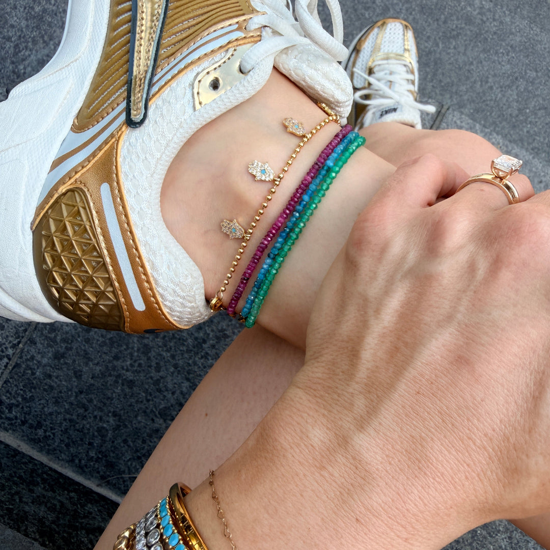 Mini Crystal Anklet