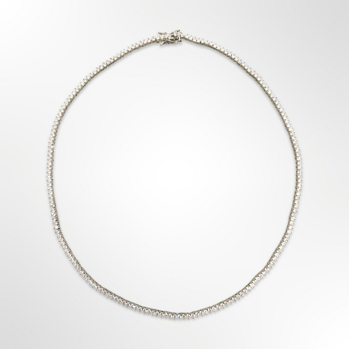 3 Prong Tennis Necklace