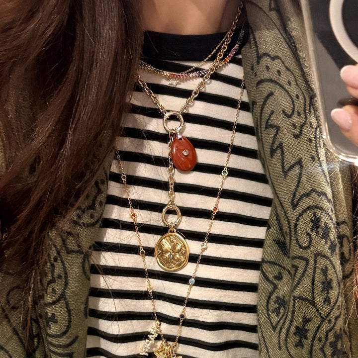 Antique Gold Butterfly Charm