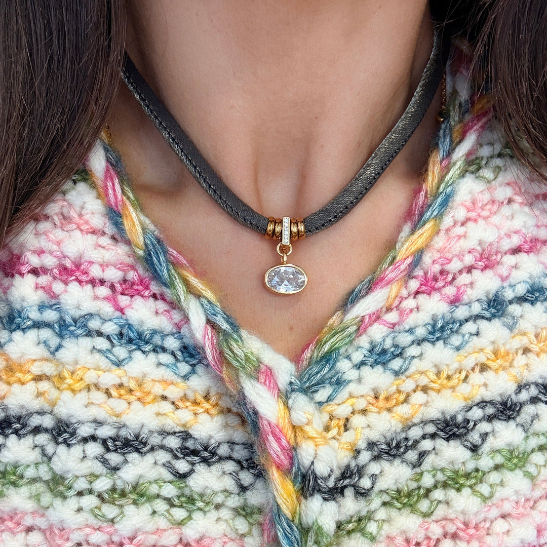 Soft Puffy Cord Necklace