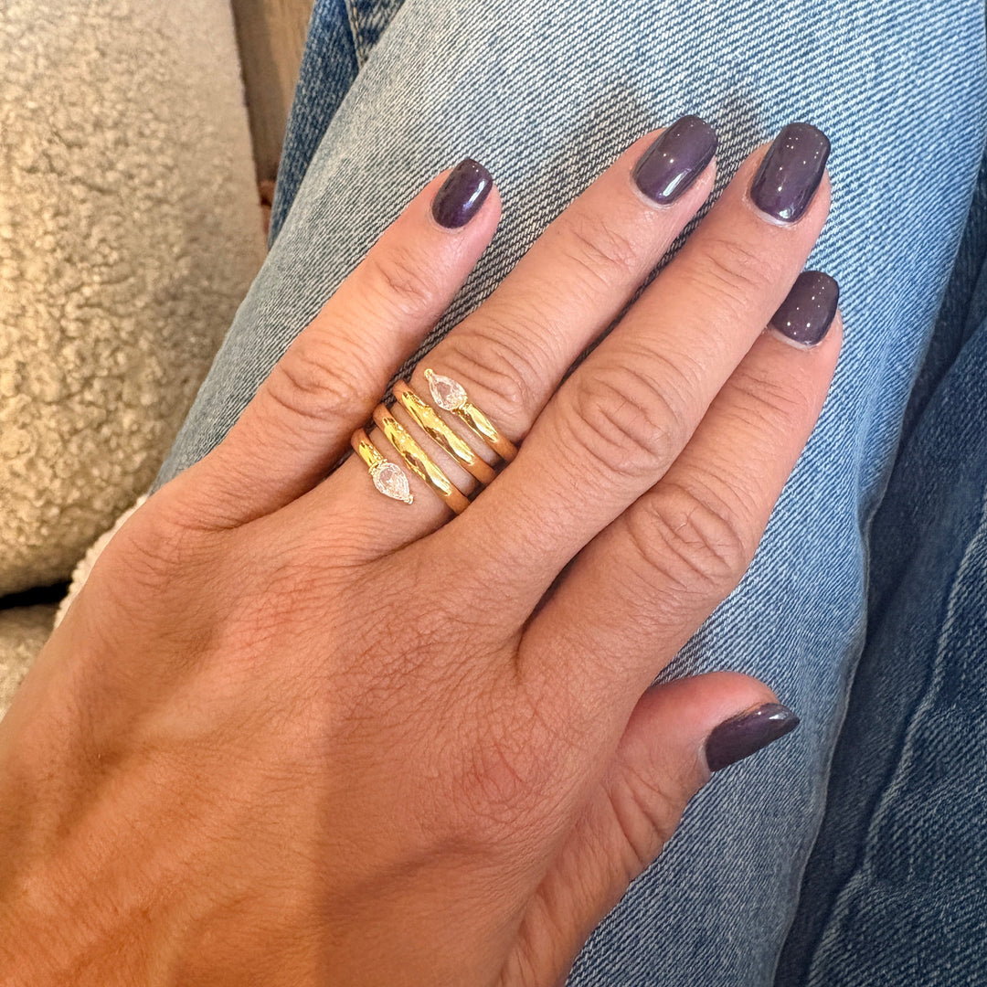 Coil Ring with Drops