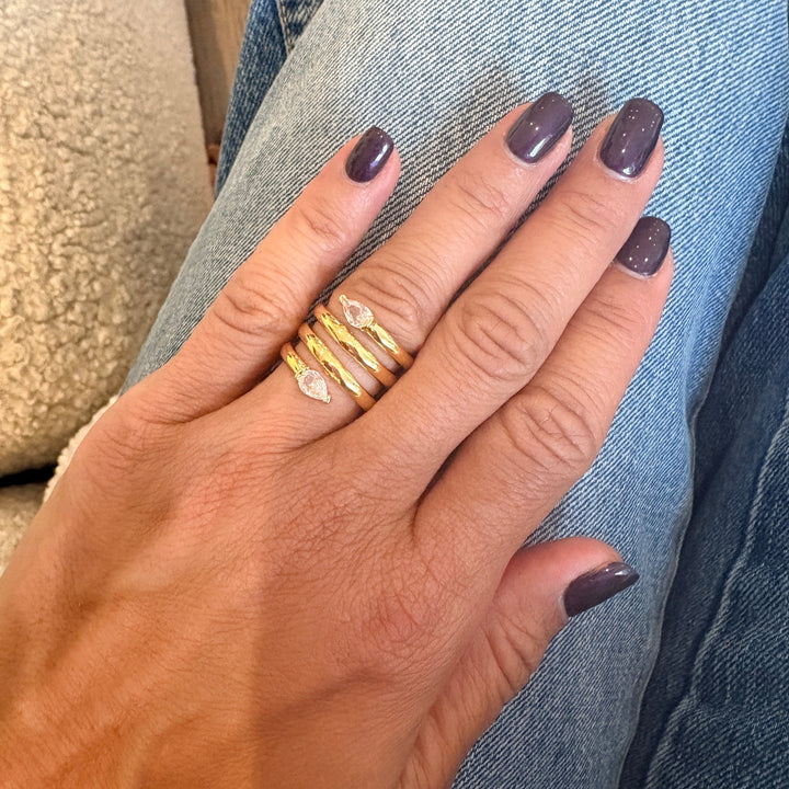 Coil Ring with Drops