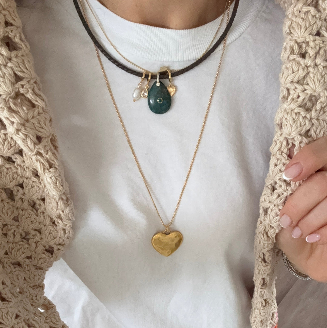 Antique Gold Heart Charm