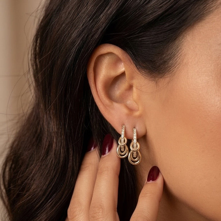 Multi Ring Earrings