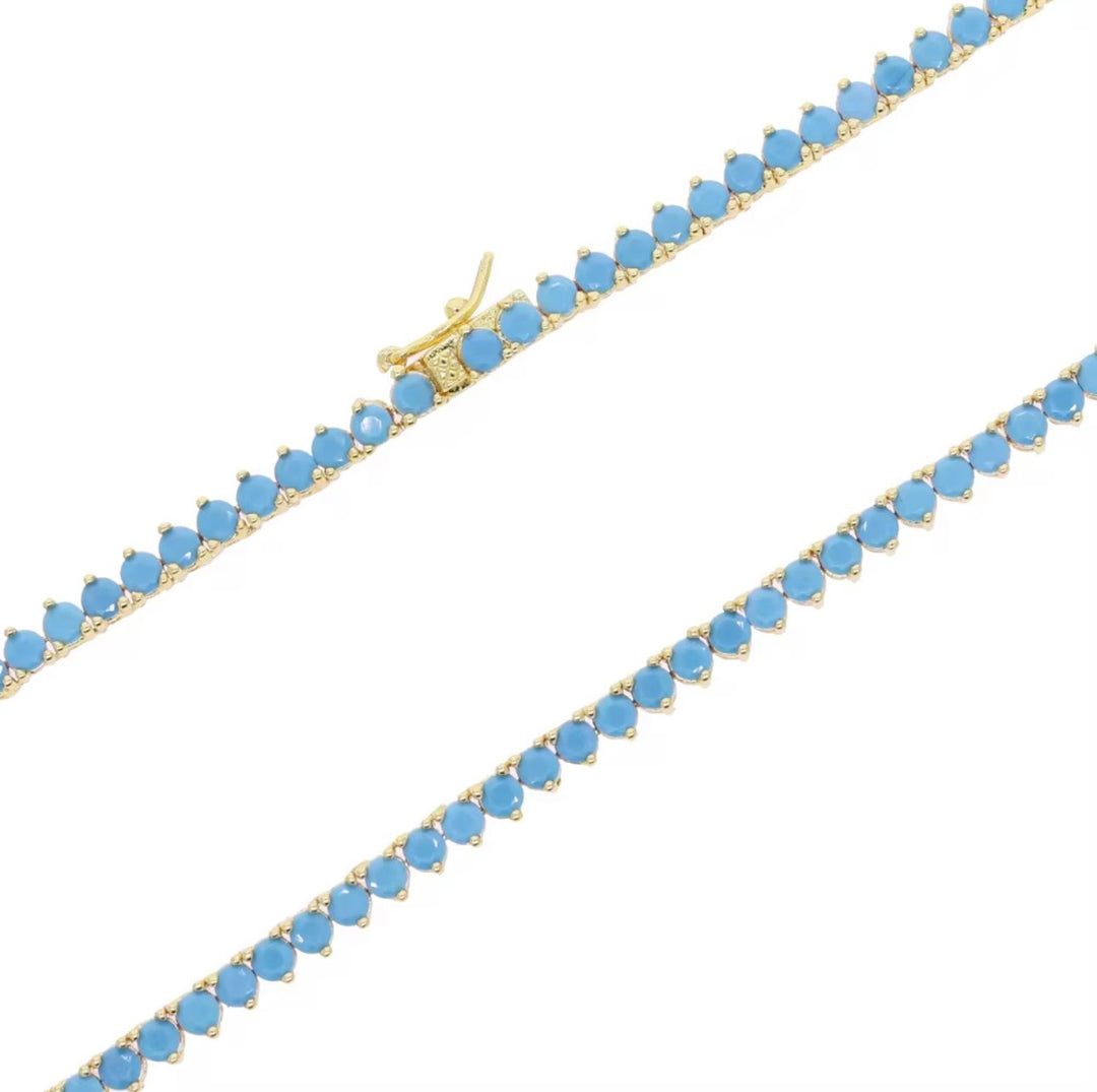Turquoise Tennis Necklace