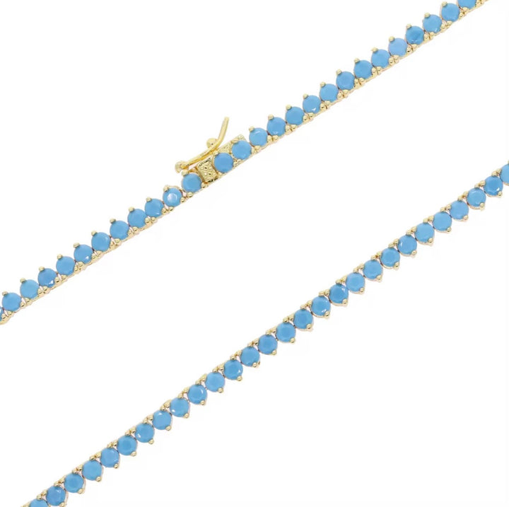 Turquoise Tennis Necklace