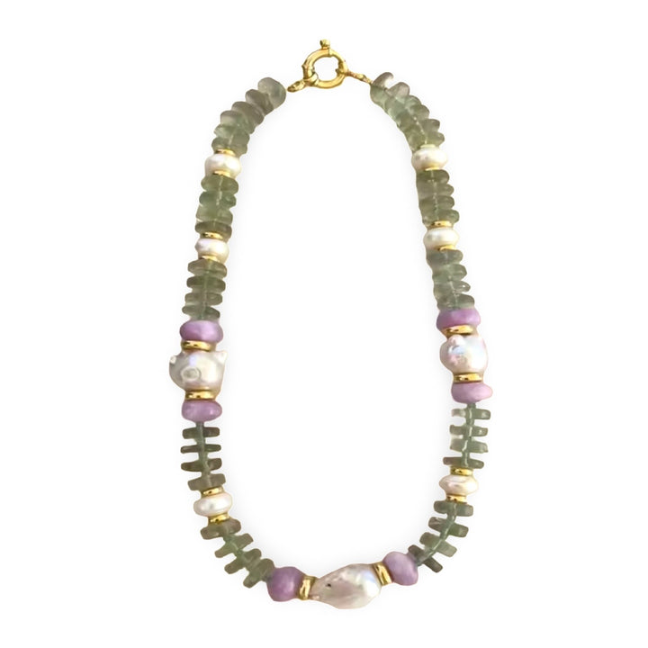 Crystal and Pearl Choker
