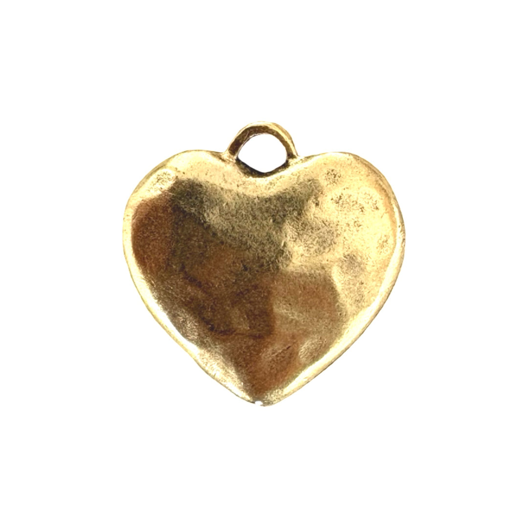 Antique Gold Heart Charm