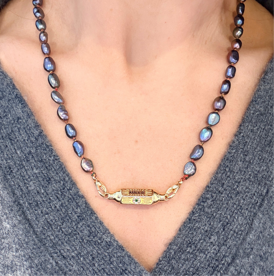 Black Freshwater Pearl Necklace