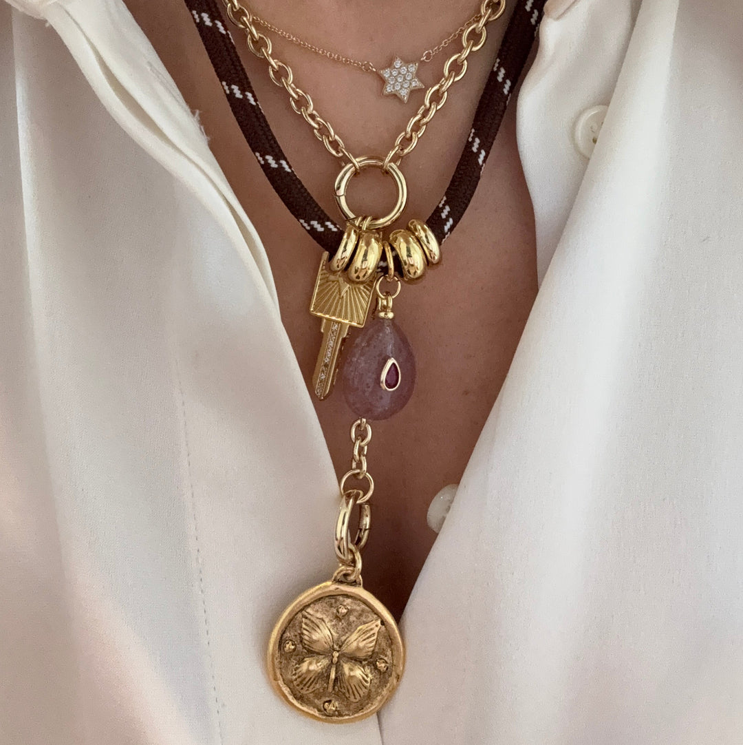 Antique Gold Butterfly Charm