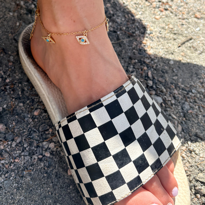 Eye Anklet with Turquoise