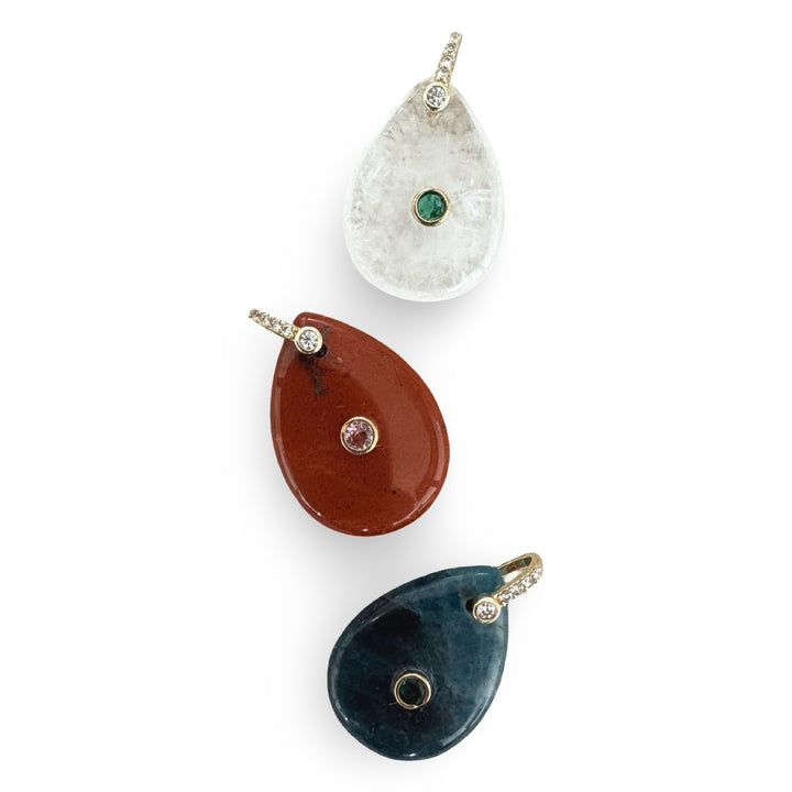 Tear Drop Gemstone Pendant