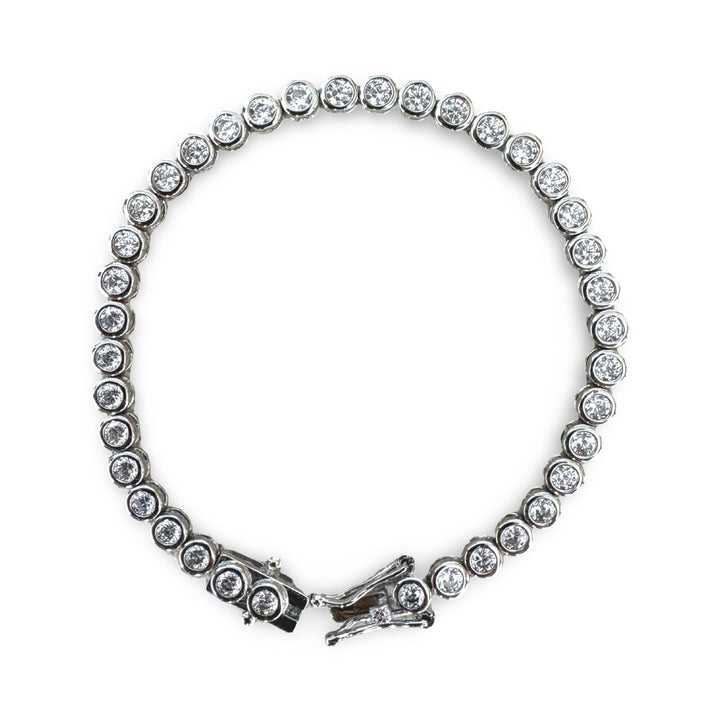 Round Bezel Tennis Bracelet