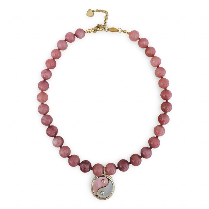 Pink Aventurine with YinYang