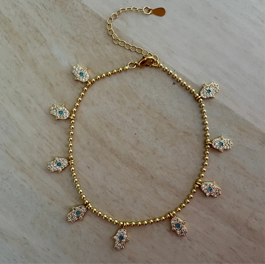 Hamsa Anklet