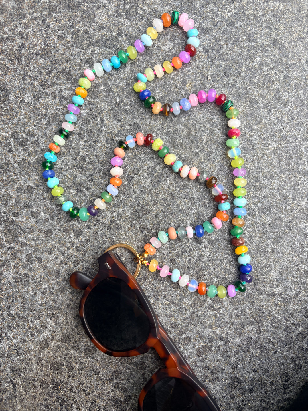 Multi Colour Crystal Lanyard