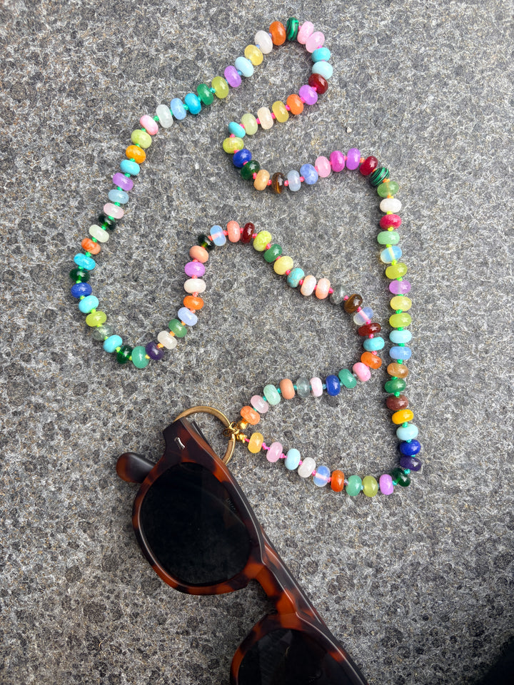 Multi Colour Crystal Lanyard