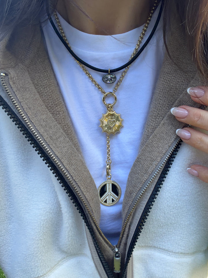 Stretch Necklace with Oval