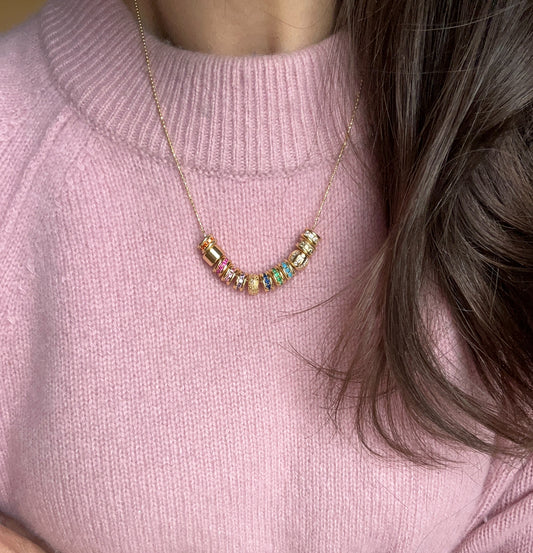 Rainbow Rondelle Necklace