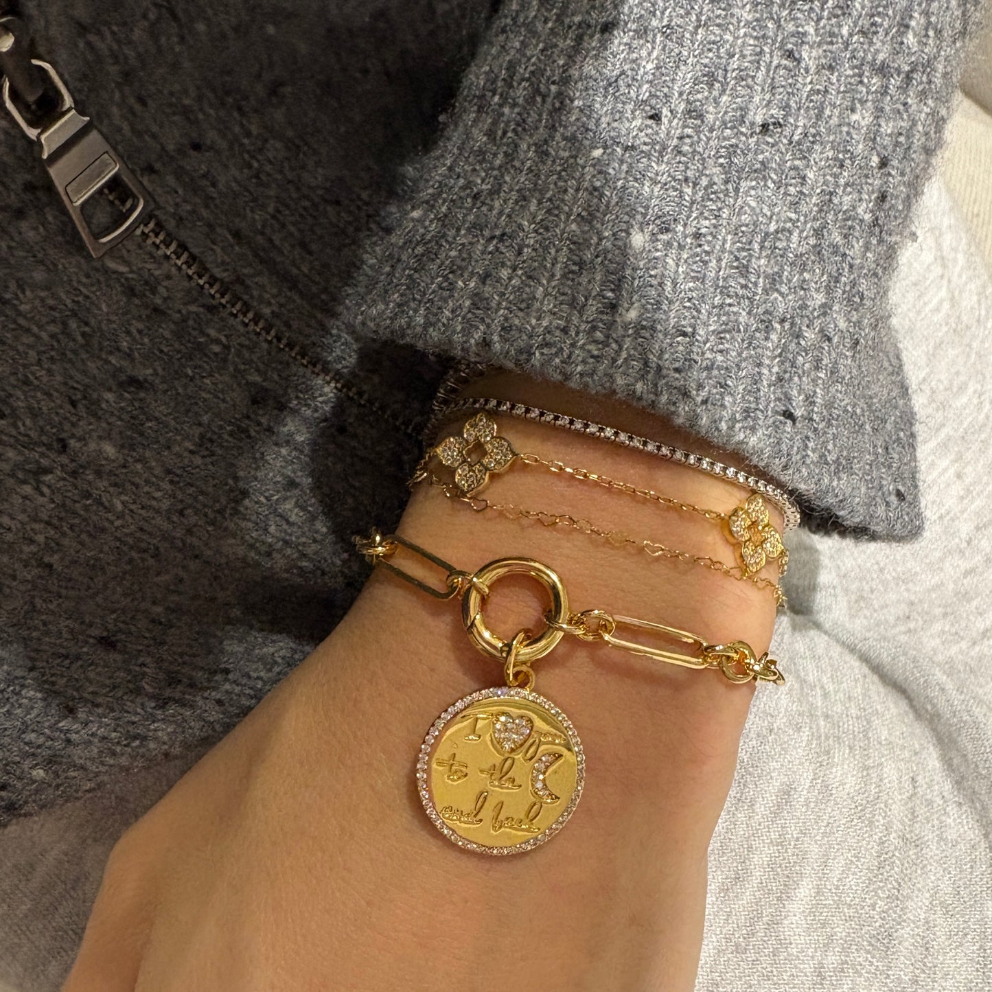 Mixed Paperclip Bracelet