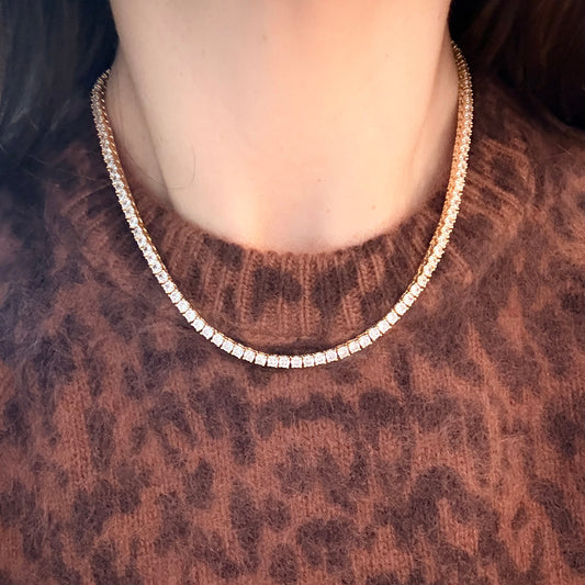 4 Prong Tennis Necklace