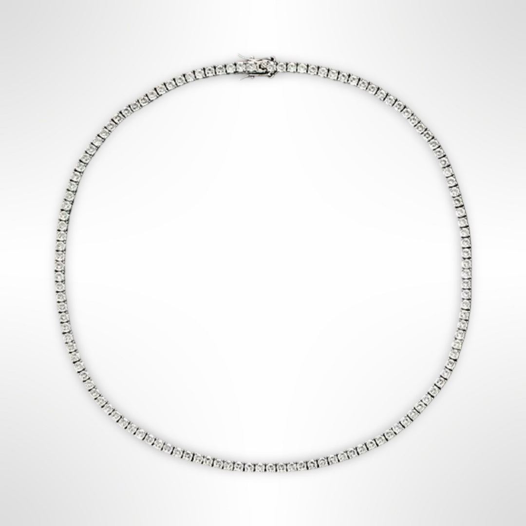 4 Prong Tennis Necklace