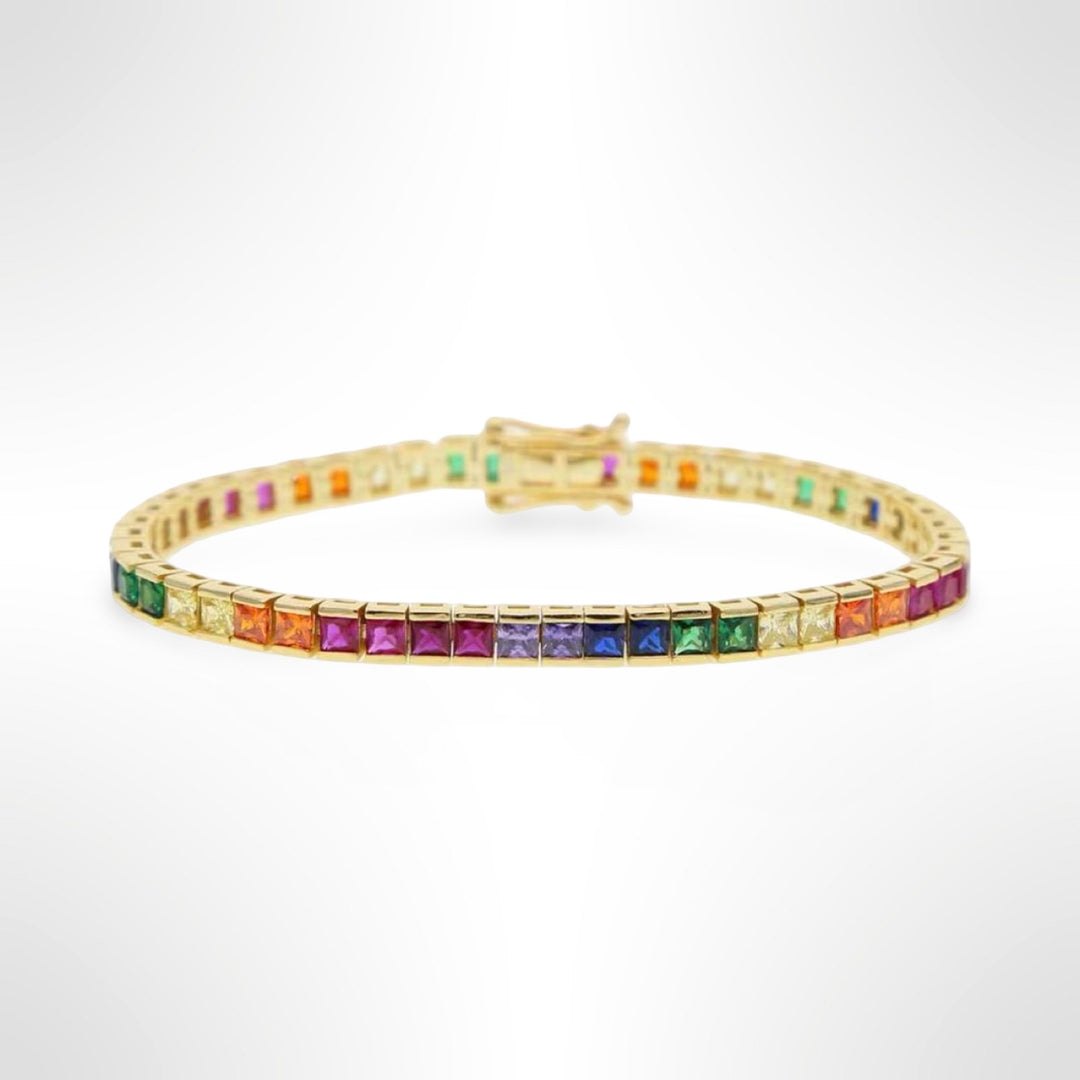Princess Rainbow Tennis Bracelet